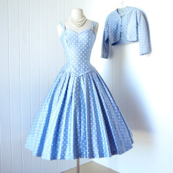 retro-girl811:  Blue Cocktail Dresses 