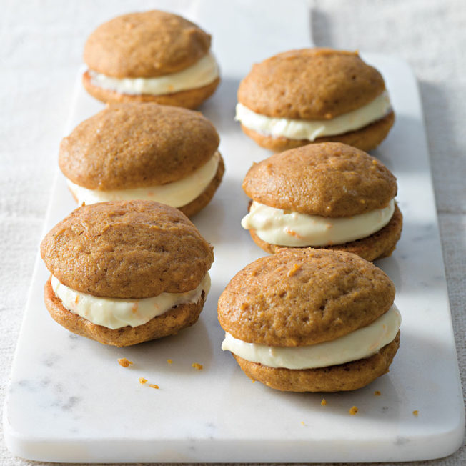 guardians-of-the-food:  Pumpkin Whoopie Pies with Orange Cream