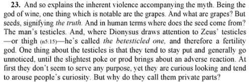 i was reading this book on dionysus and i stg all 300 pages are entirely like a mix of shitpost and 