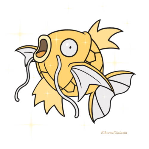 ethereal-galaxia-art:Finished my Magikarp stickers!Who else loves Magikarp?  : o