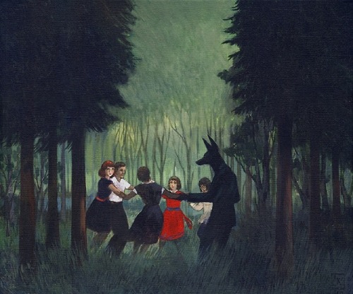 jareckiworld: Joanna Karpowicz  -  Anubis Dancing    (acrylic on canvas, 2014)