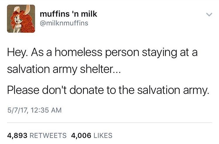 the-urban-prince:  gregwuzhere:  weavemama:DO NOT SUPPORT SALVATION ARMY   I’ve
