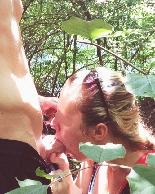 hazeymadison:  http://hazeymadison.tumblr.com/  We love finding secret places to get wet and naughty ;) I couldn’t stop starring at how hard his cock was through his trunks. I dropped to my knees at the first private place we came too and shoved his