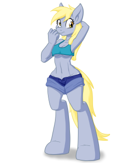 inkwellaa:  Derpy Ditzy Muffin Cute anthro Derpy pony, she turned out really well, and will be used for further arts as well! Commissioned by La 