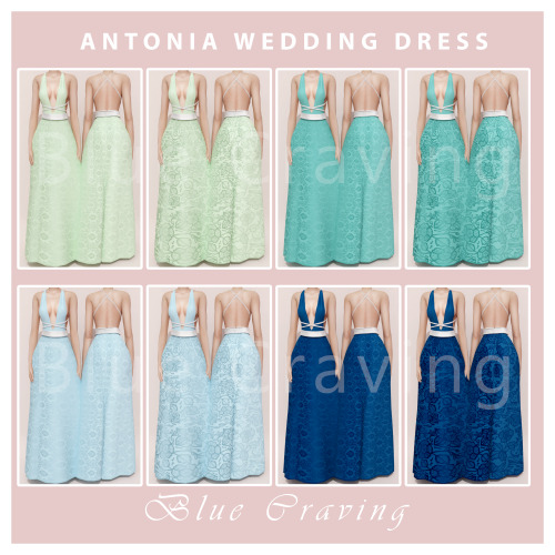 bluecravingcc: bluecravingcc:SIMS 4 CC - ANTONIA WEDDING DRESS♥ DOWNLOAD ♥ Public rele