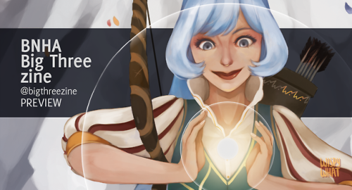 Preview of my piece for @bnhabigthreezine !!!I had so much fun drawing Miss Nejire in a Fantasy AU s