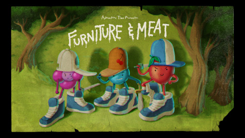 Furniture & Meat - title card designed by Andy Ristaino painted by Nick Jennings