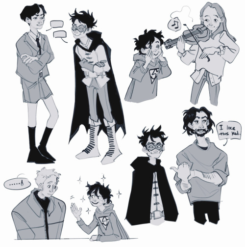 Almost All The Damijon Fan Art I Drew From The Last Few Days And Crossover With The Umbrella Academy