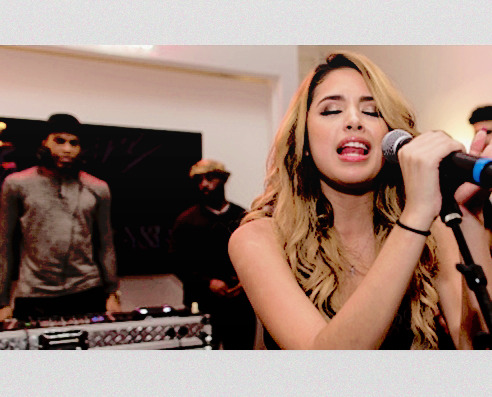pattiegas:  Jasmine at her EP release party with Young &amp; Reckless. 