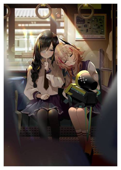 wholesomeyuri: ✧･ﾟ: *✧ Trian Ride Home  ✧ *:･ﾟ✧♡ Characters ♡ : M16A1 ♥ M4 SOPMOD I♢ Vid