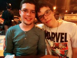 cutegayscouple:  Me and my boyfriend (Felippe). We’re brazilians and we’re both 17 years old but I managed to get into college before him. We met at Tinder and I never thought it would work, but it worked. I am very happy to have him by my side,