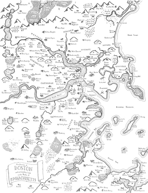 micdotcom:These maps of U.S. cities in the style of J.R.R. Tolkien will delight your inner nerdWhile