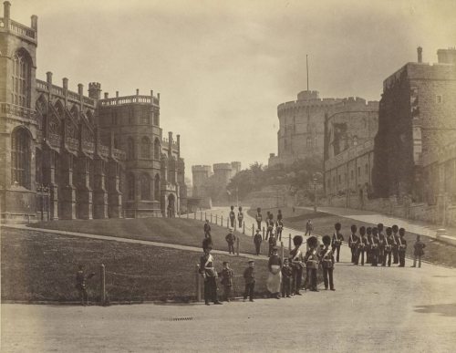 St George’s Chapel and the Round Tower, Windsor Castle, 1860Photograph of the Middle Ward of W