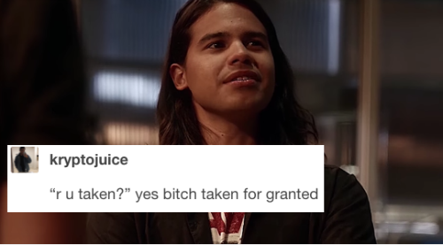 hartleyrathaway: [caption: an image of Cisco Ramon from The Flash TV show. A tumblr text post is pla
