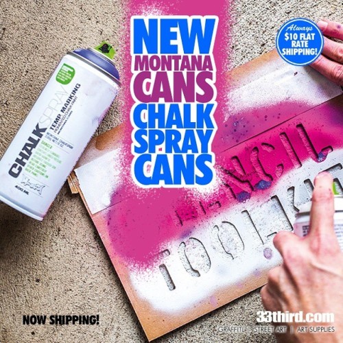 NOW SHIPPING! Montana Chalk Spray!! 10 highly pigmented Colors, Non-Permanent - perfect for temporar