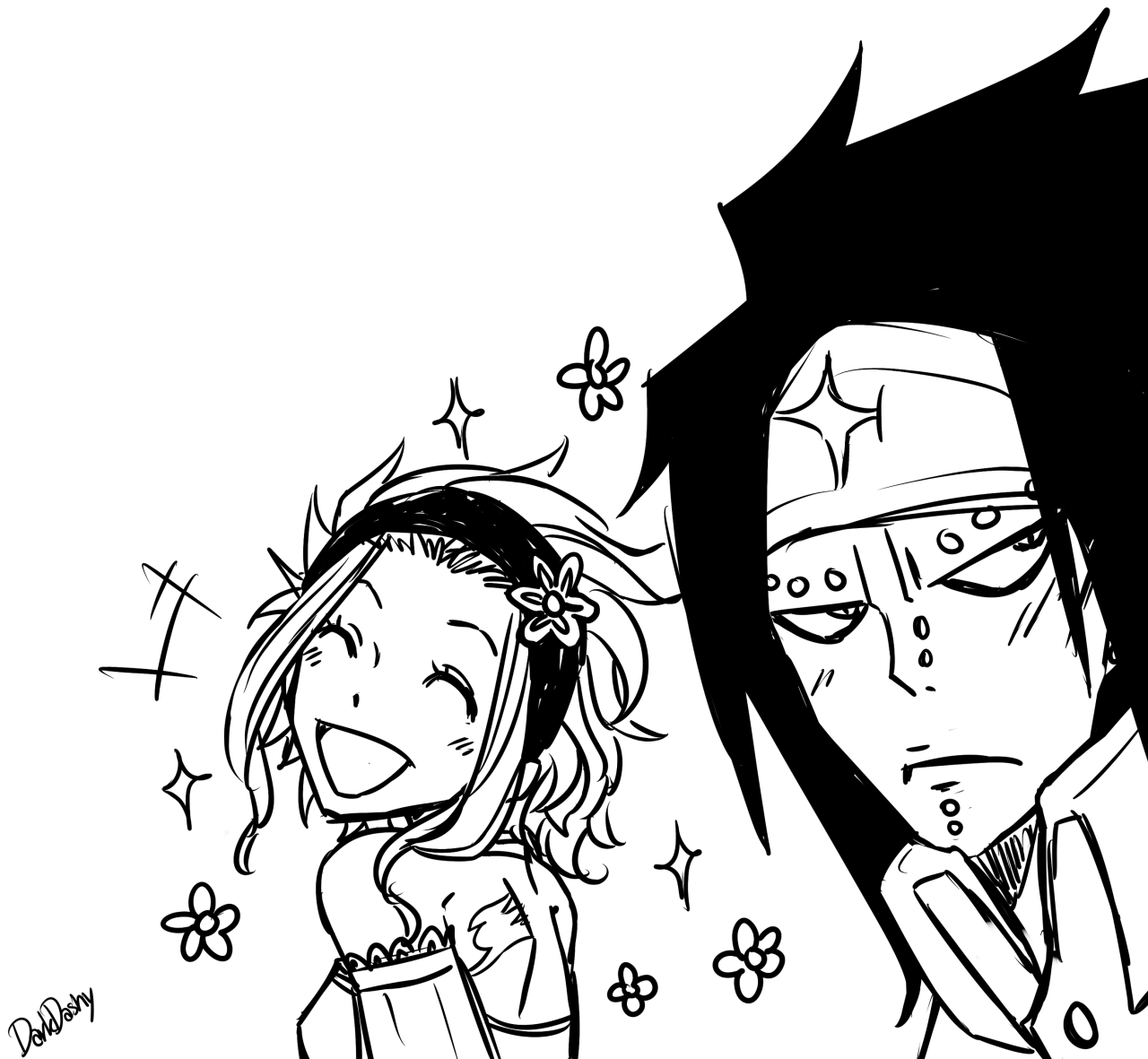 darkdashy:  Sketches &gt;v&lt;)/ for some reason i like to draw Levy with