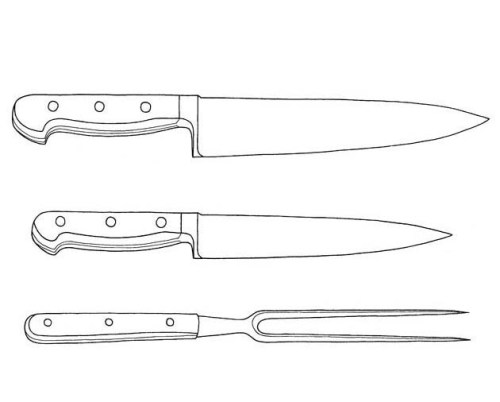 Otl Aicher, drawings from the book The kitchen for cooking, 1982. Source 1 + 2