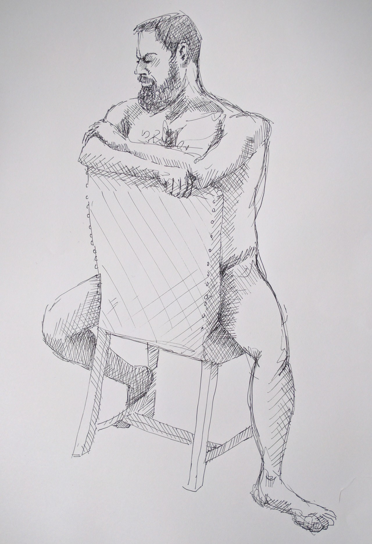 oliraptor:   Diving into Pen again!  Go-go Gentlemen posing, Inktober.  Instagram
