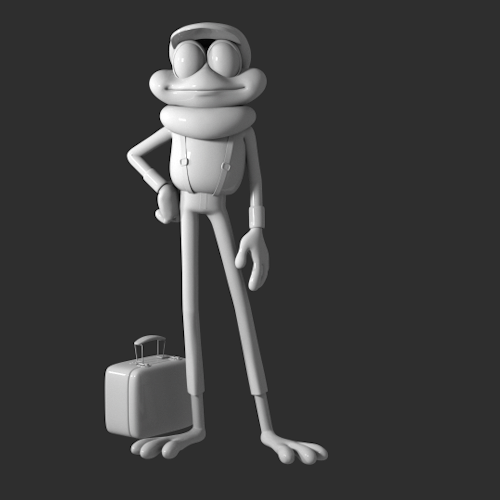 Here is my character from the short movie I made this year, all rigged and textured. I made a cell-s