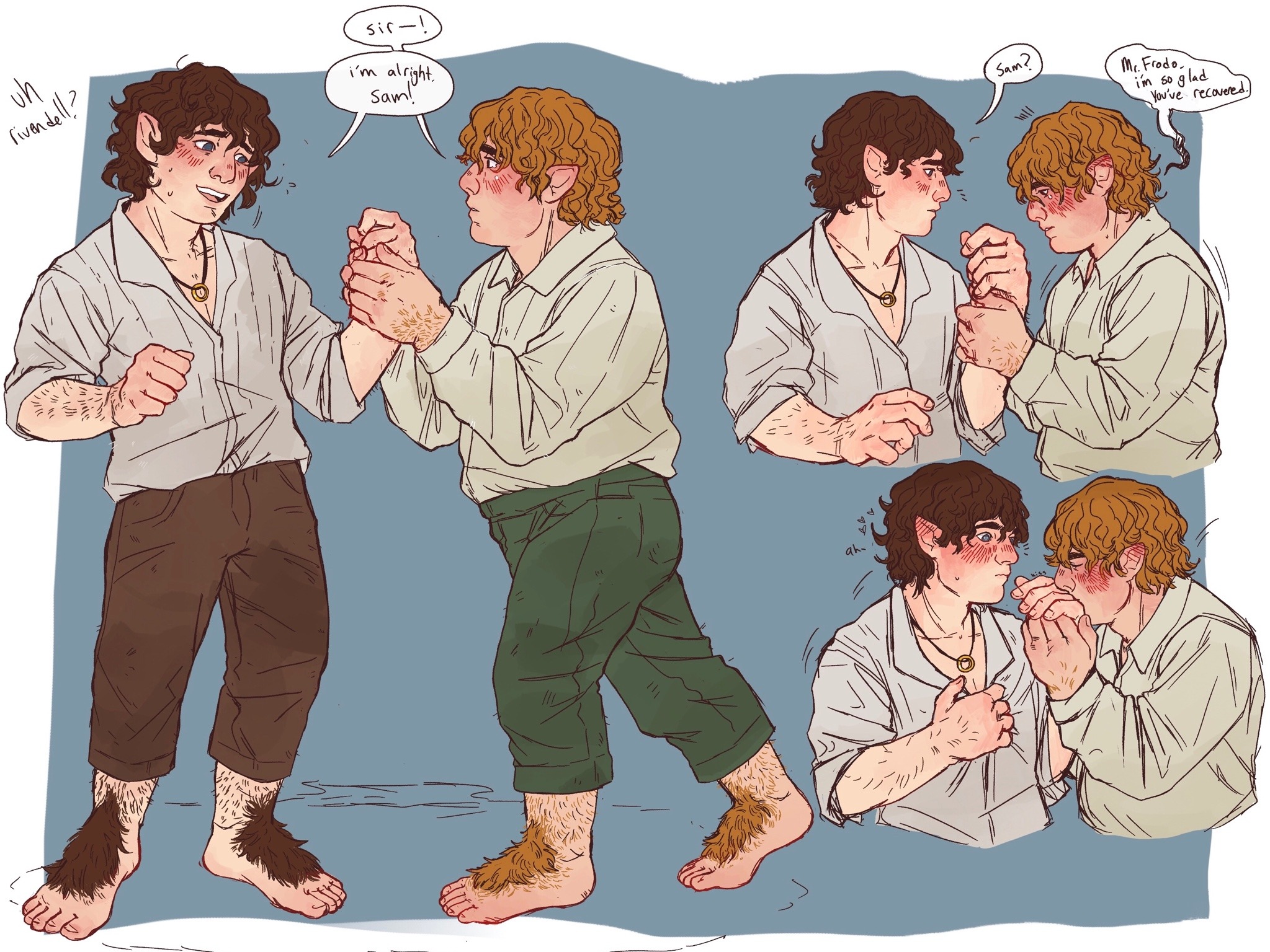 andromeddog:frodo and sam at rivendell&hellip;.. 