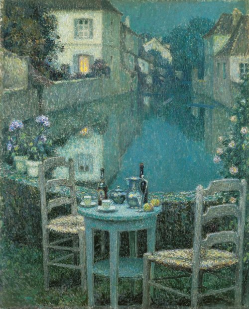 aizobnomragym:  Henri le Sidaner “La Petite Table au Crepuscule”