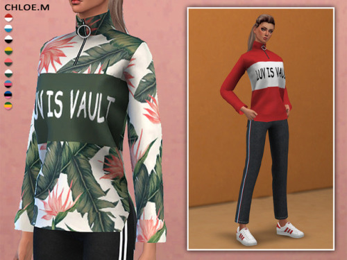 chloem-sims4:  Sportswear top  Created for: The Sims 4 9colorsHope you like it!Download:TSR