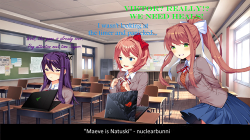 “Maeve is Natuski”Submitted by @nuclearbunniThe idea that Maeve is just Natsuki cosplaying makes me 