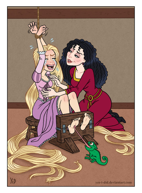 Tickled in Her Tower by Yes-I-DiDA set of deviantart tickle commissions. Three Disney inspired, and 