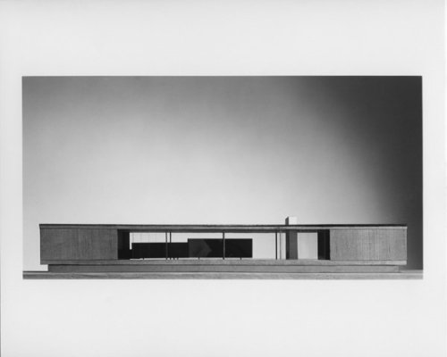 mostlymies:Sketch &amp; model for the unbuilt Resor House in Wyoming. (1937-38)