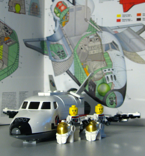 I got a Lego space shuttle and was so happy when I saw the crew.