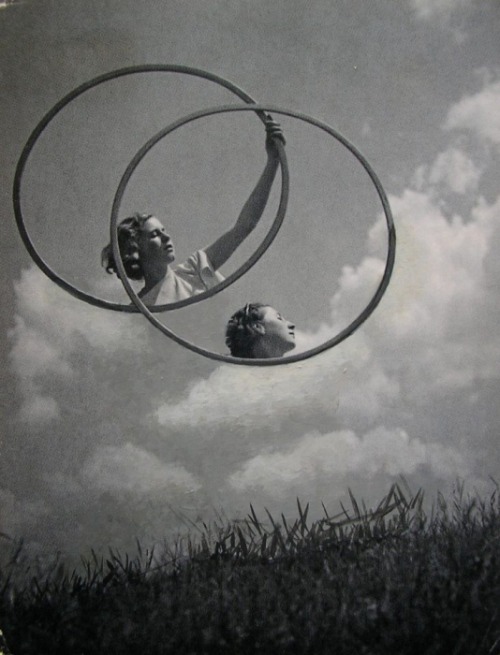 Two Hoops by Charlotte Bracegirdle, 2011 (collage from original photograph by Tibor Csorgeo)