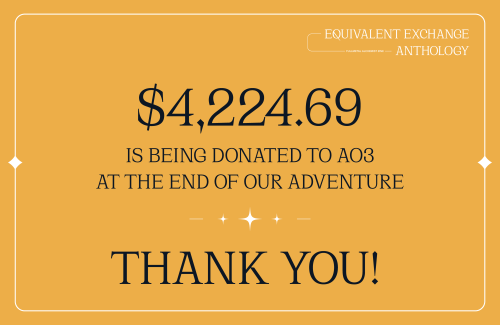 We’re delighted to announce that the Equivalent Exchange Anthology was able to donate a total of $4,