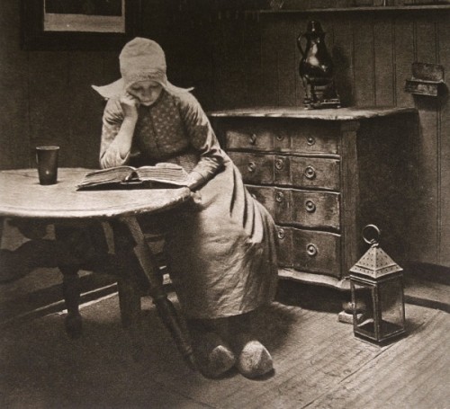 viennacalls:By Arthur MarshallUntitled Study of Dutch girl Reading, 190615.0 x 16.4 cm, Photogravure