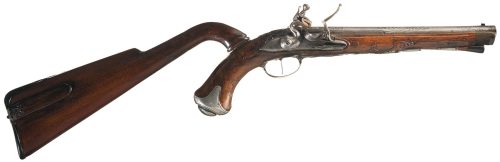 peashooter85: 18th century flintlock pistol with detachable buttstock, turning it into a handy carbi