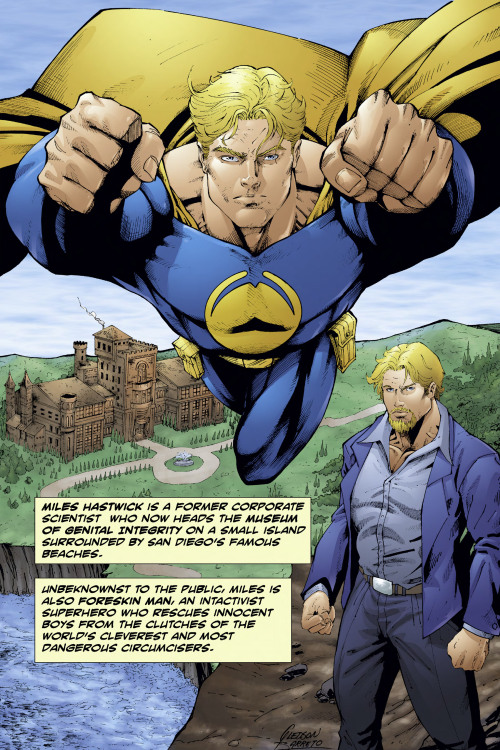 thejordanator:  towritecomicsonherarms:  Foreskin man #1  And there’s more  FINALLY! A superhero we can ALL relate to! 