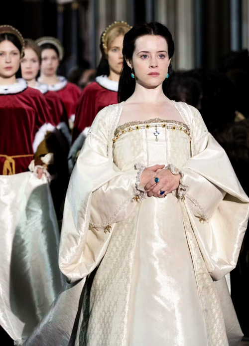 Claire Foy as Anne Boleyn in ‘Wolf Hall’ (TV Mini-Series, 2015).