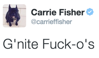 agentromanoffsir:some carrie fisher tweets to brighten your day