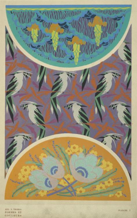  Pochoir designs from Formes et Couleurs, 1925ish.  Ask a librarian to see anything in our special c