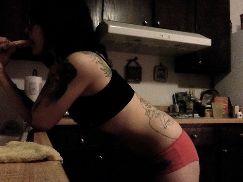 Sneaking around the kitchen late at night, once again. Eating cookies and contemplating