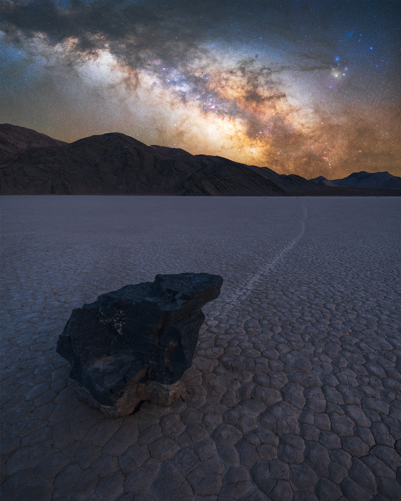 Sailing Stone in Death Valley National Park in California [OC] [1600x2000] - Author: mrcnzajac on reddit #nature#travel#landscape#amazing#beautiful