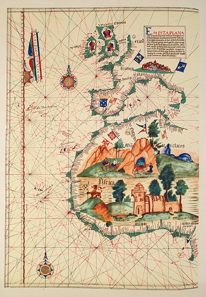 Nautical chart of Portuguese cartographer Lázaro Luís, 1563 Motivated by the desire fo