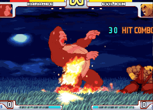 inspredwood:  alpha-beta-gamer:  freegameplanet:  Harambe Vs Capcom is the ultimate tribute (or possibly the ultimate insult) to the recently deceased Cincinnati gorilla as he kicks the ass of some of Capcom’s finest! Play The Full Game, Free (Windows)