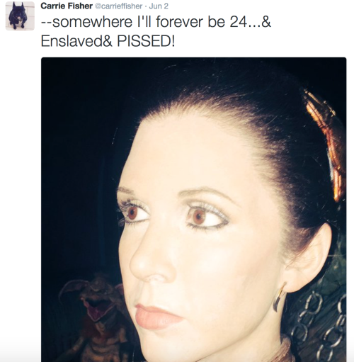 agentromanoffsir: some carrie fisher tweets to brighten your day