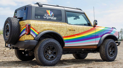 Ford Bronco Pride, 2022. A special one-off Bronco create for Pride month which was showcased last we