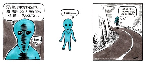 equipo:  tiratintachina:  Un Extraterrestre nos viene a ver.   Impresionantes testimonios alienígenas recabados por @tiratintachina. La verdad es que suele ocurrir…
