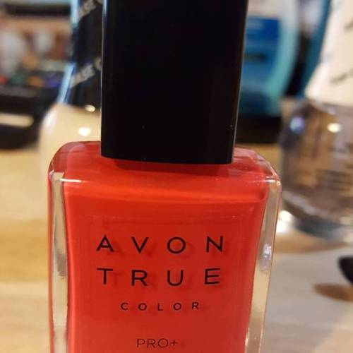 Totally digging this color &hellip; Tangerine from AVON. #avon #nailenamel #dazspellcreations #f