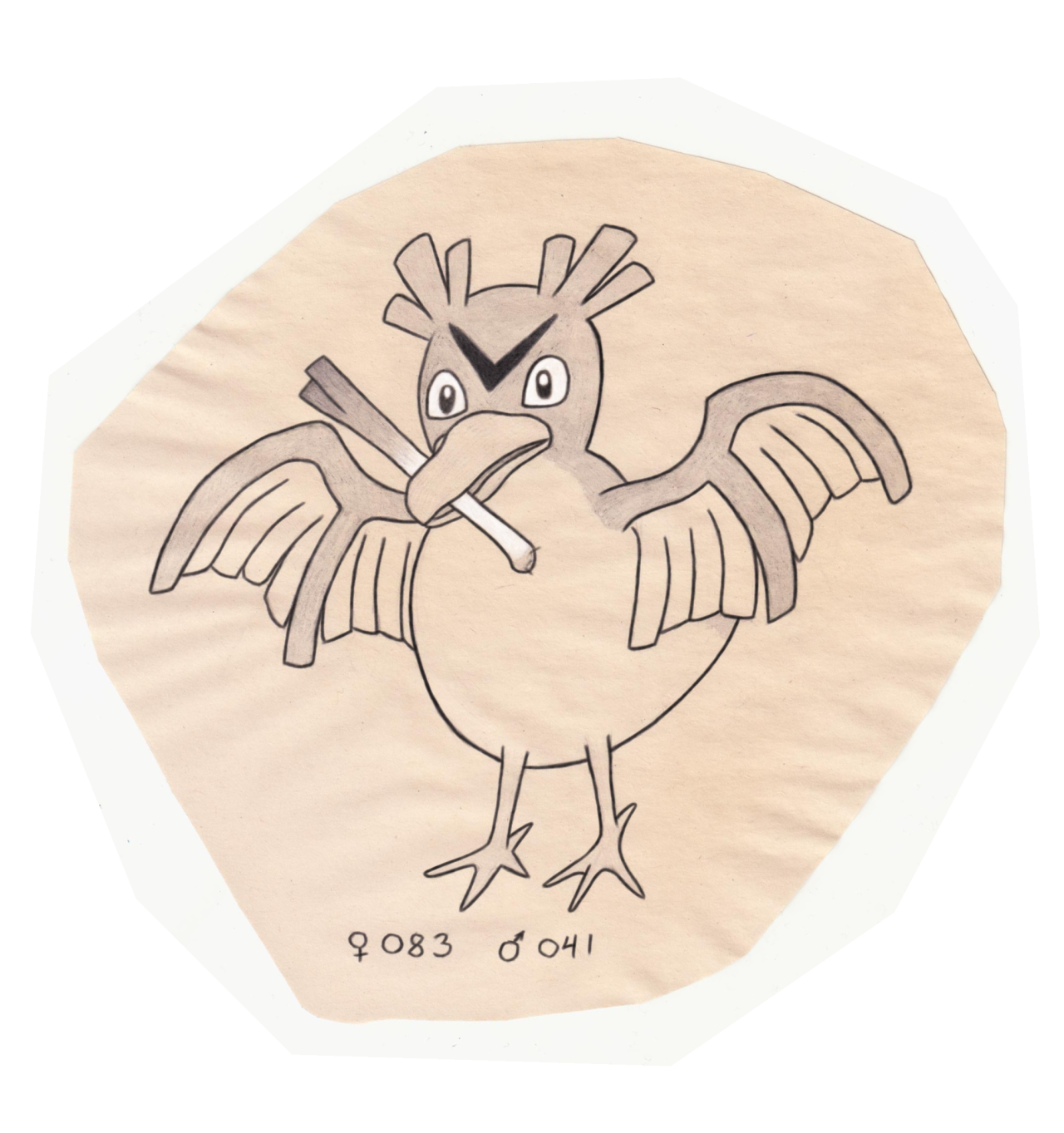 Pokemon Square sticker Farfetch'd Farfetchd