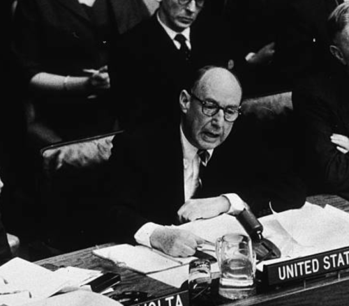 oldshowbiz:October 1963 - UN ambassador Adlai Stevenson was physically assaulted by members of the J