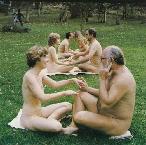 Mixed gender nude group