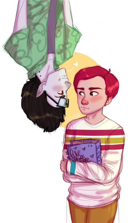 kinghanscom: @tree-evan‘s adventure time au reddie art had me feeling things so i drew my own 